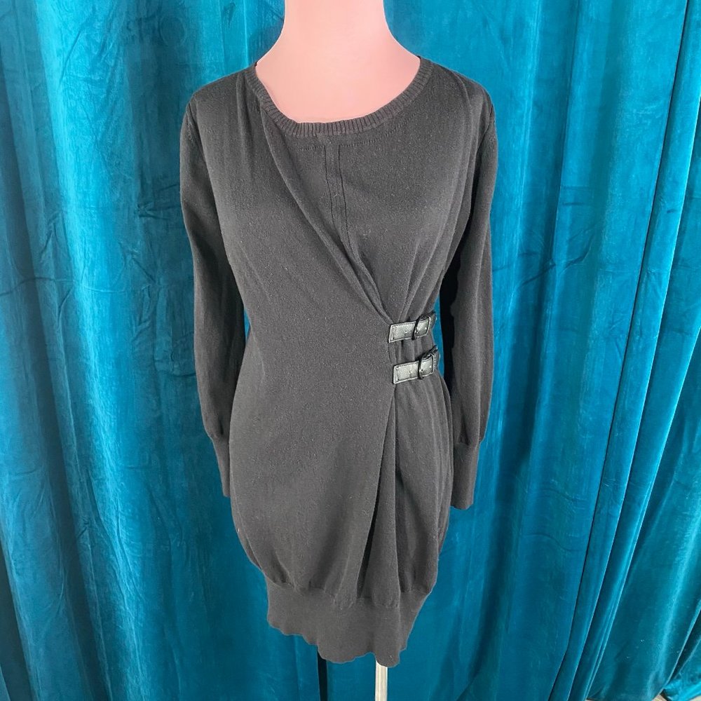 Chelsea and Violet Long Sleeve Black Sweater Dress